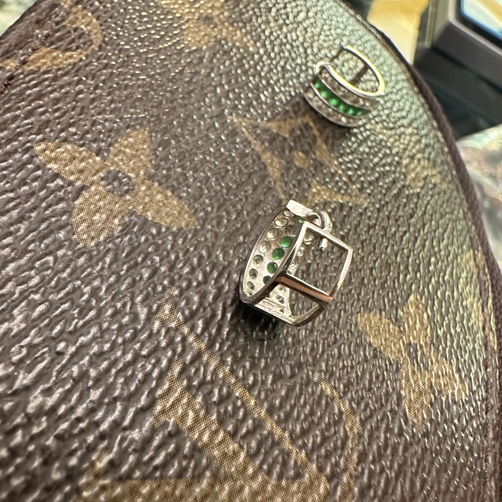 Solid 14k White Gold Earrings - image 3